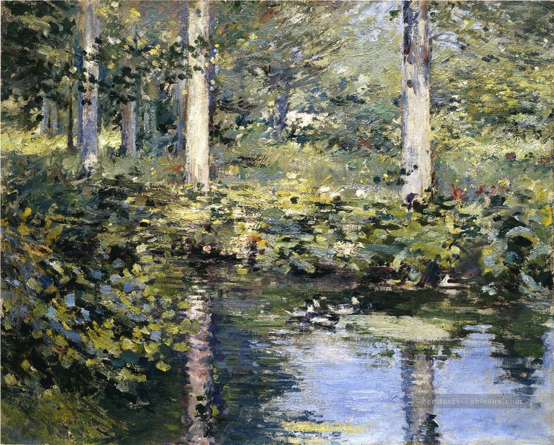 L’étang aux canards Théodore Robinson Peintures à l'huile